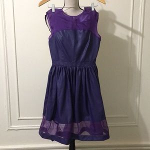 Katherine Feiner Leather Purple Dress